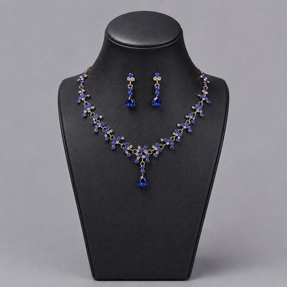 Luxury Bridal Jewelry Set with Pearl and Rhinestone for Weddings and Parties