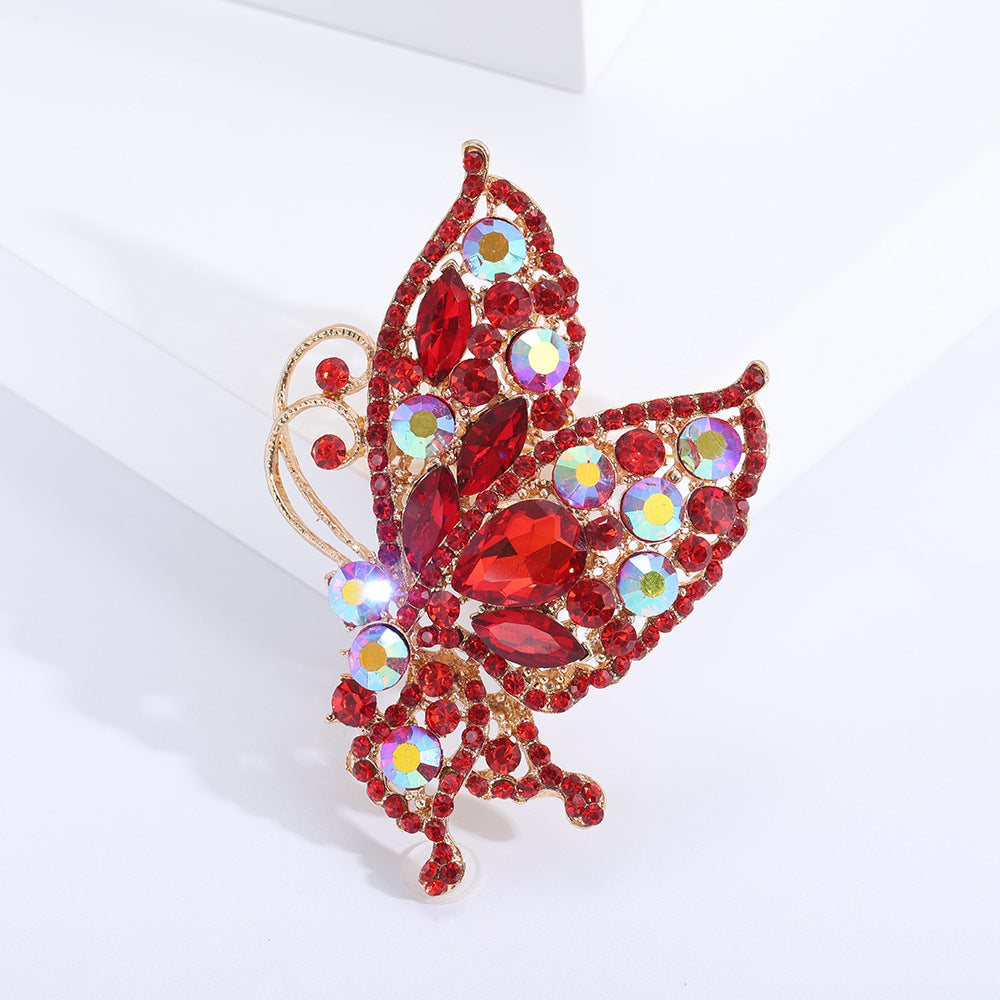 Luxury Rhinestone Butterfly Brooch Cute Fashion Accessory