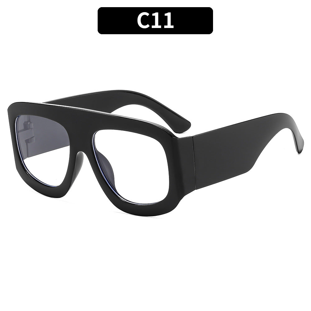 Trendy Square Frame Sunglasses UV400 Protection