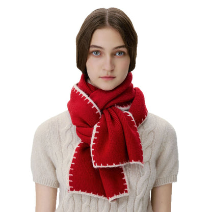 Stylish Knitted Edge Scarf Warm and Soft