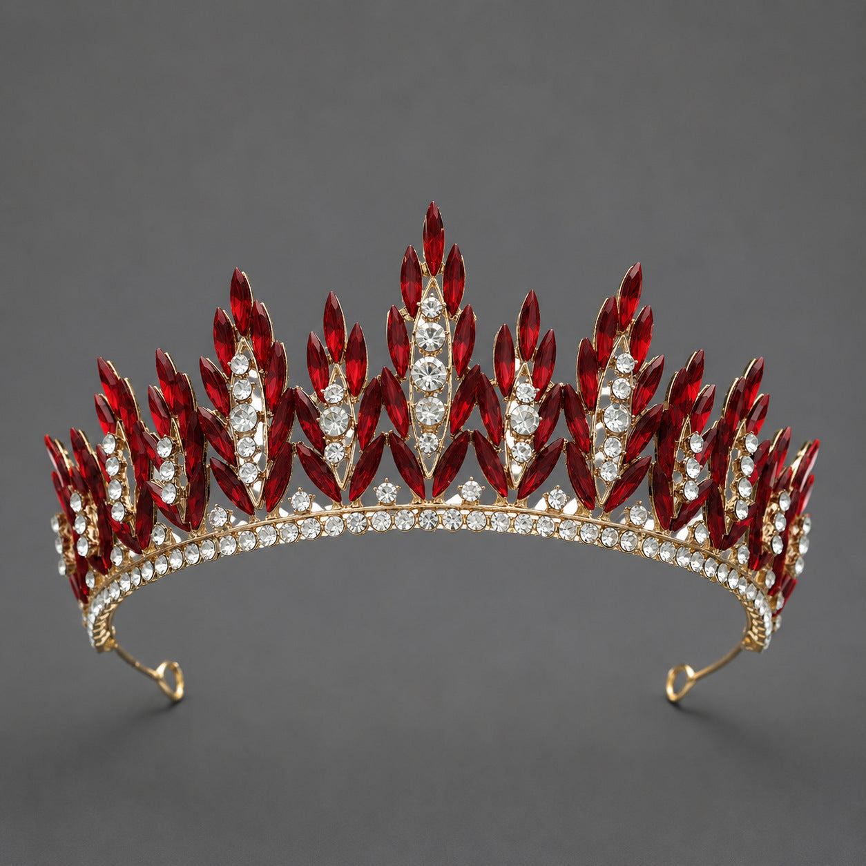Vintage Luxurious Rhinestone Alloy Crown Headpiece for Women Party Events