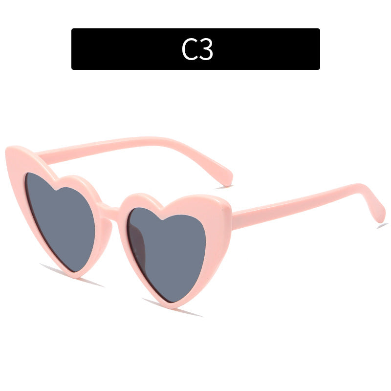 Trendy Heart-Shaped Sunglasses Colorful UV400 Beach Accessories