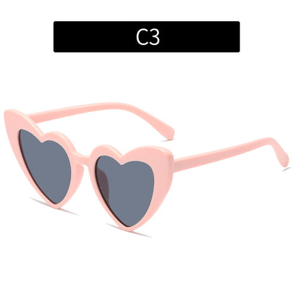 Trendy Heart-Shaped Sunglasses Colorful UV400 Beach Accessories