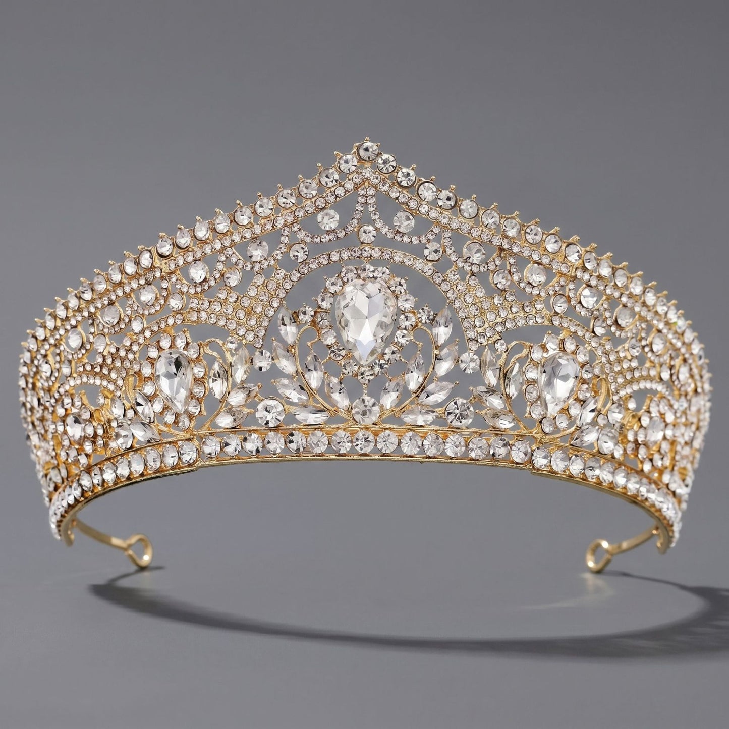 Luxury Rhinestone Princess Crown Headpiece for Birthdays and Weddings