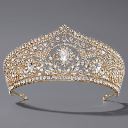 Luxury Rhinestone Princess Crown Headpiece for Birthdays and Weddings