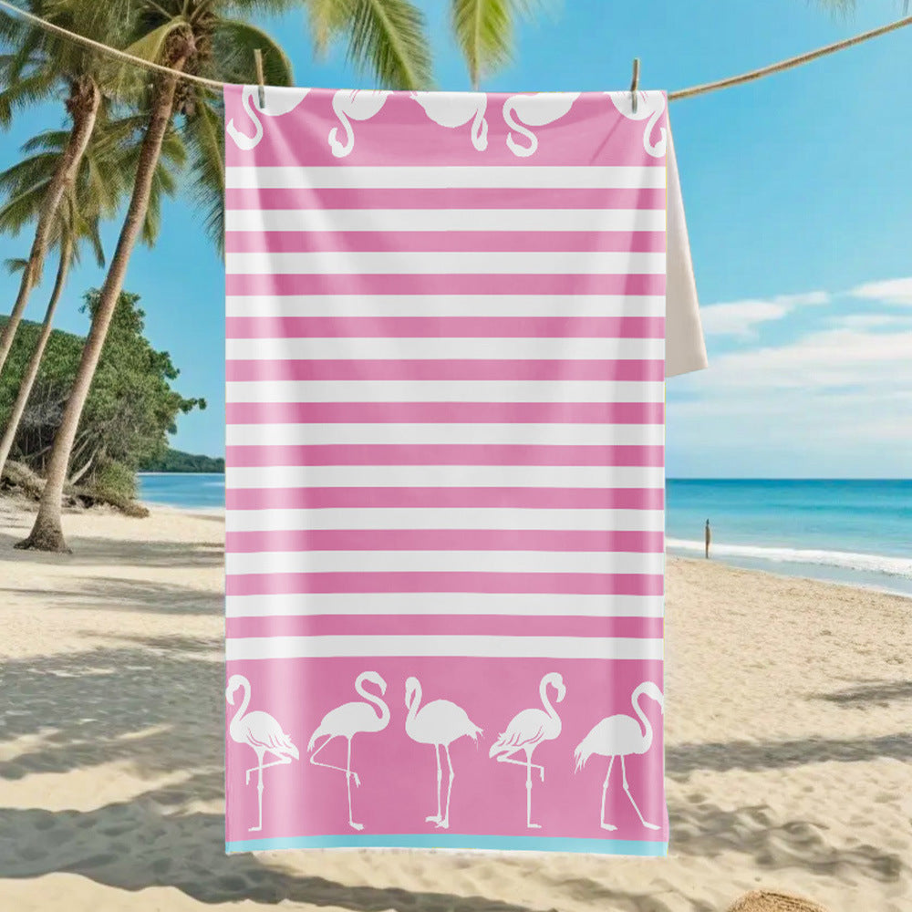 Customizable Turtle Print Beach Towel Ultra-Soft Microfiber Bath Towel
