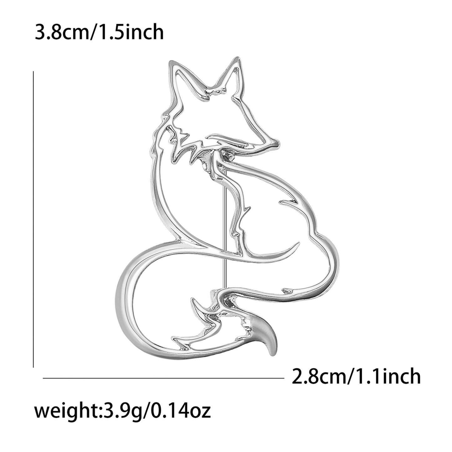 Stylish Fox Brooches Women's Alloy Simple Hollow Fashion Accessories