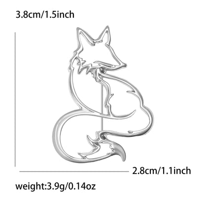 Stylish Fox Brooches Women's Alloy Simple Hollow Fashion Accessories
