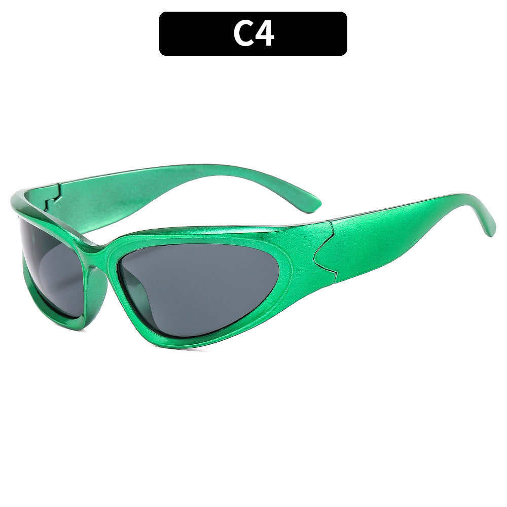 Y2K Style Oval Sunglasses with UV400 Protection