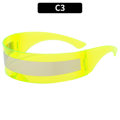 Futuristic Cyberpunk Oversized Sunglasses Trendy Party Shades
