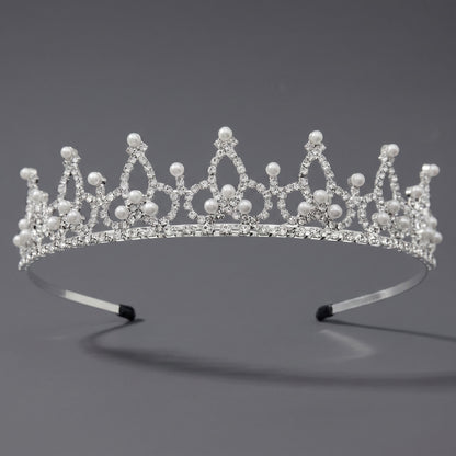 Luxury Rhinestone Princess Crown Headpiece for Birthdays and Weddings
