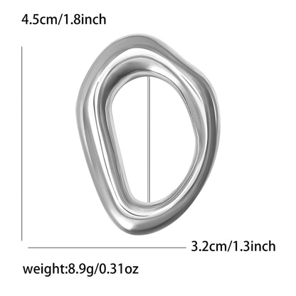 Trendy Geometric Alloy Brooch Pin Jewelry Accessories
