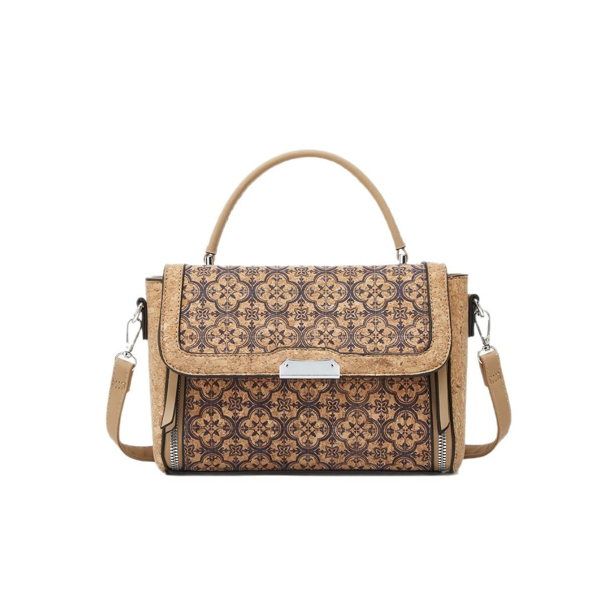 Cork Printed Trendy Small Tote Bag Casual Shoulder Bag
