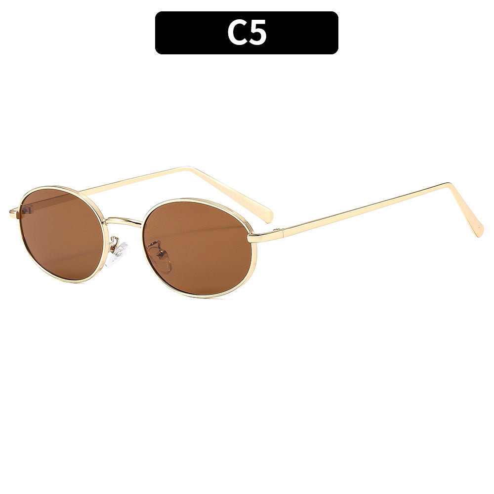 Retro Oval Hip Hop Fashion Sunglasses UV400 Outdoor Shades
