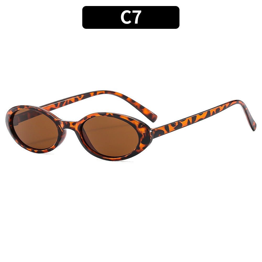 Retro Vintage Oval Sunglasses Stylish Outdoor Eyewear