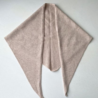 5% Cashmere Wool Knit Triangle Scarf Elegant Warm Shawl