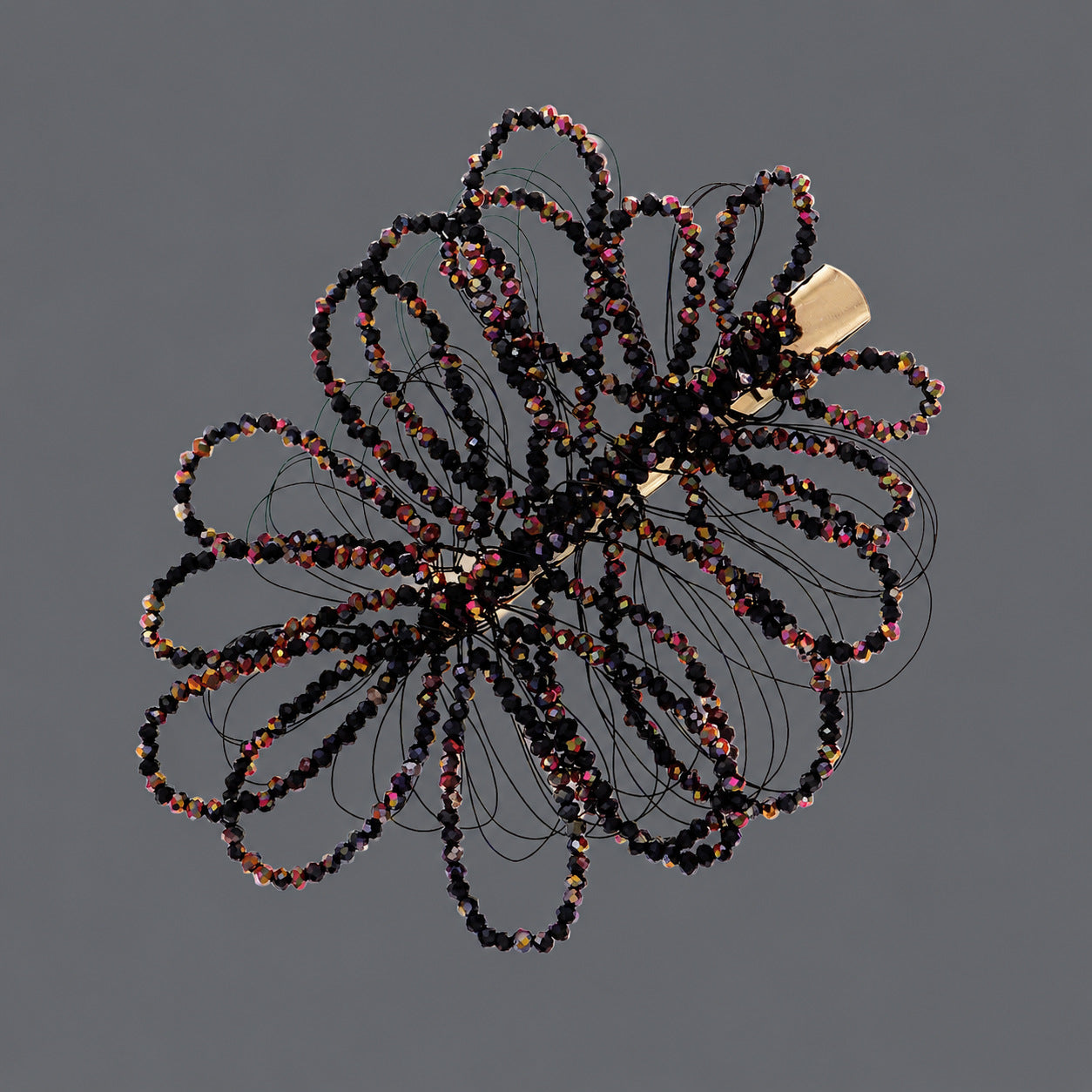 Elegant Floral Hair Clips with Pearl and Rhinestone Accents
