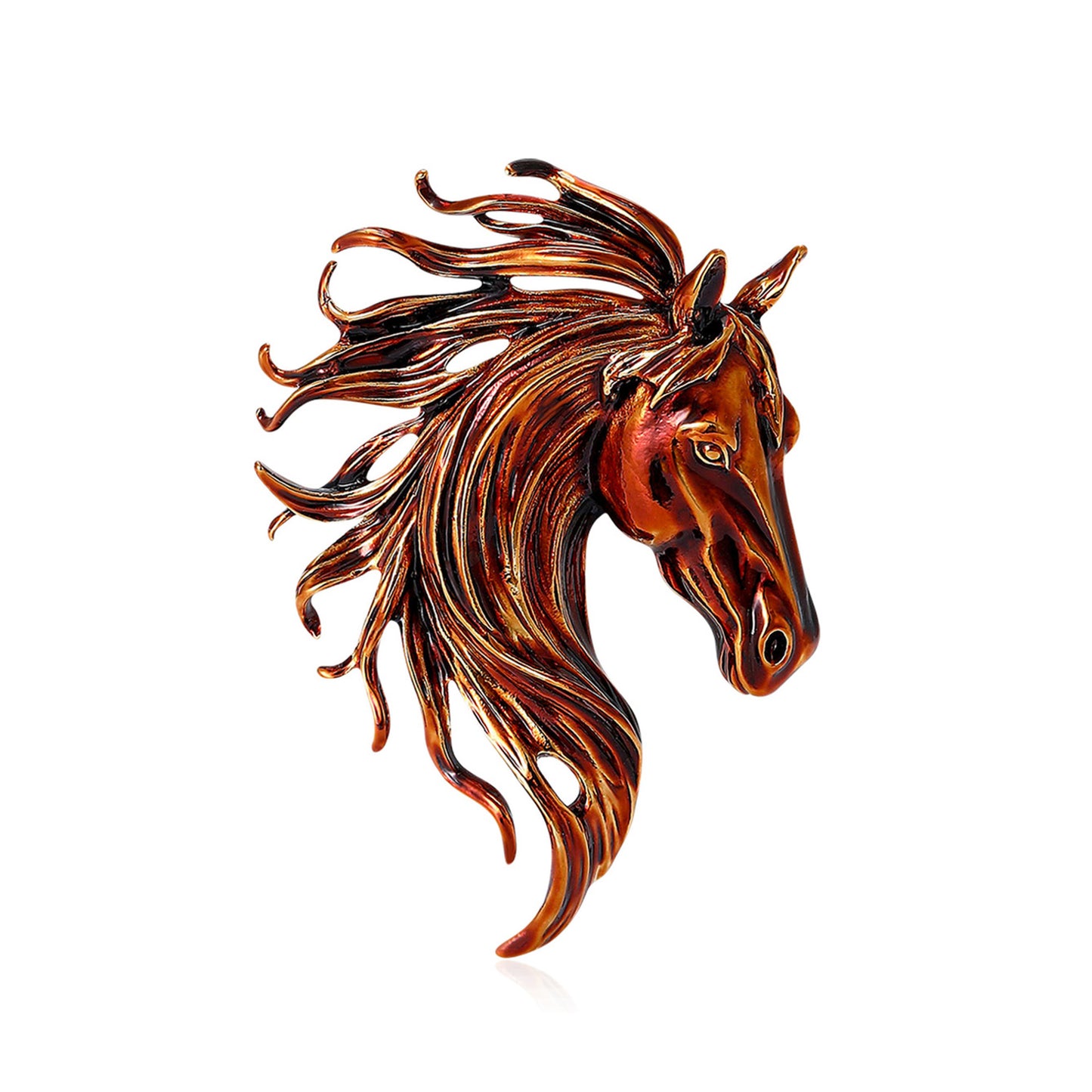 All-Season Alloy Horse Brooch Stylish Animal Accessory