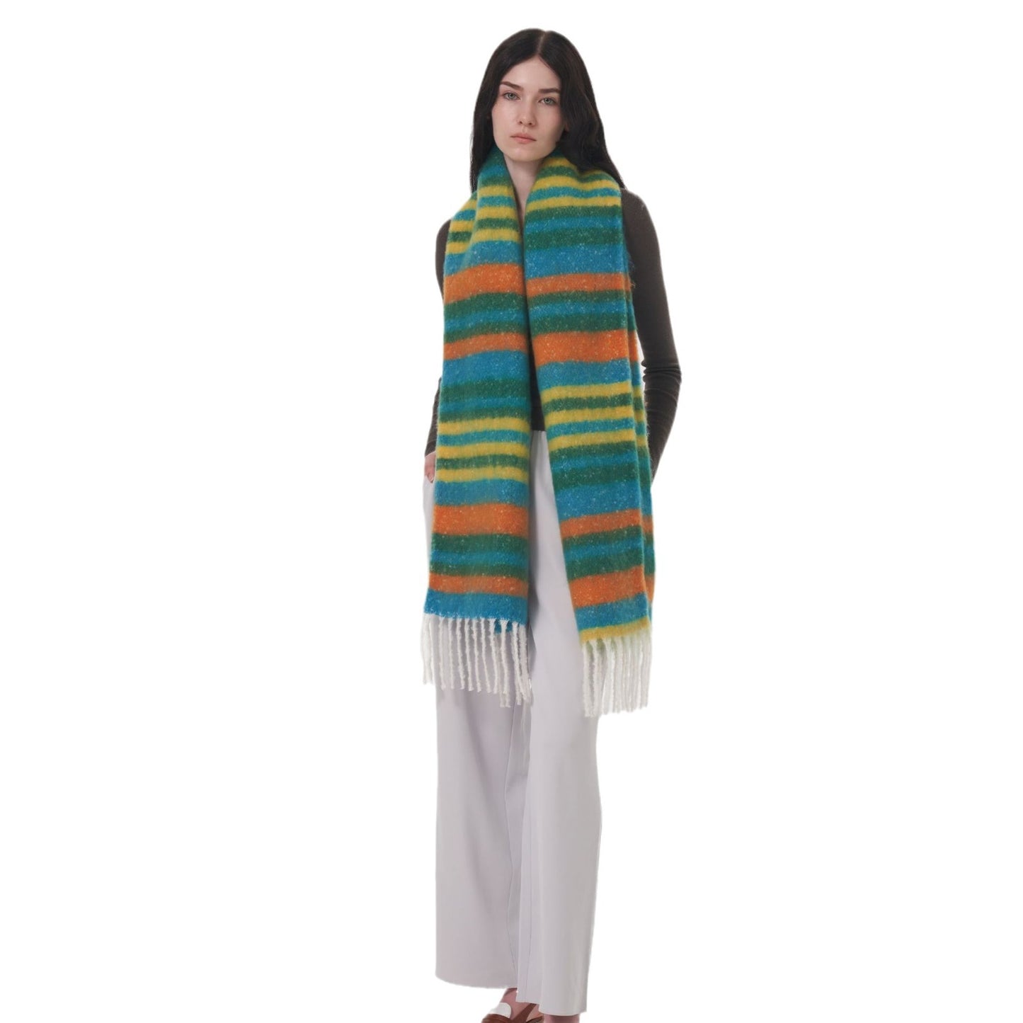Woven Plaid Scarf for Women – Warm and Stylish