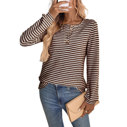 Casual Pineapple Check Long Sleeve T-Shirt