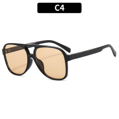 Trendy Retro Square Sunglasses Casual UV400 Protection