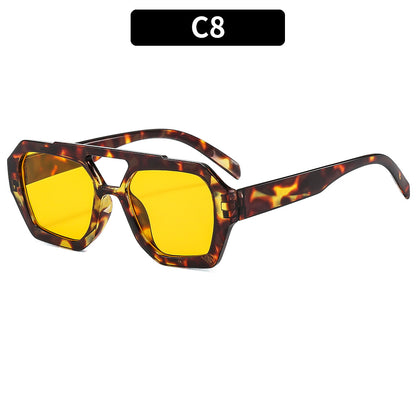 Trendy Square Pilot Sunglasses UV400 Protection