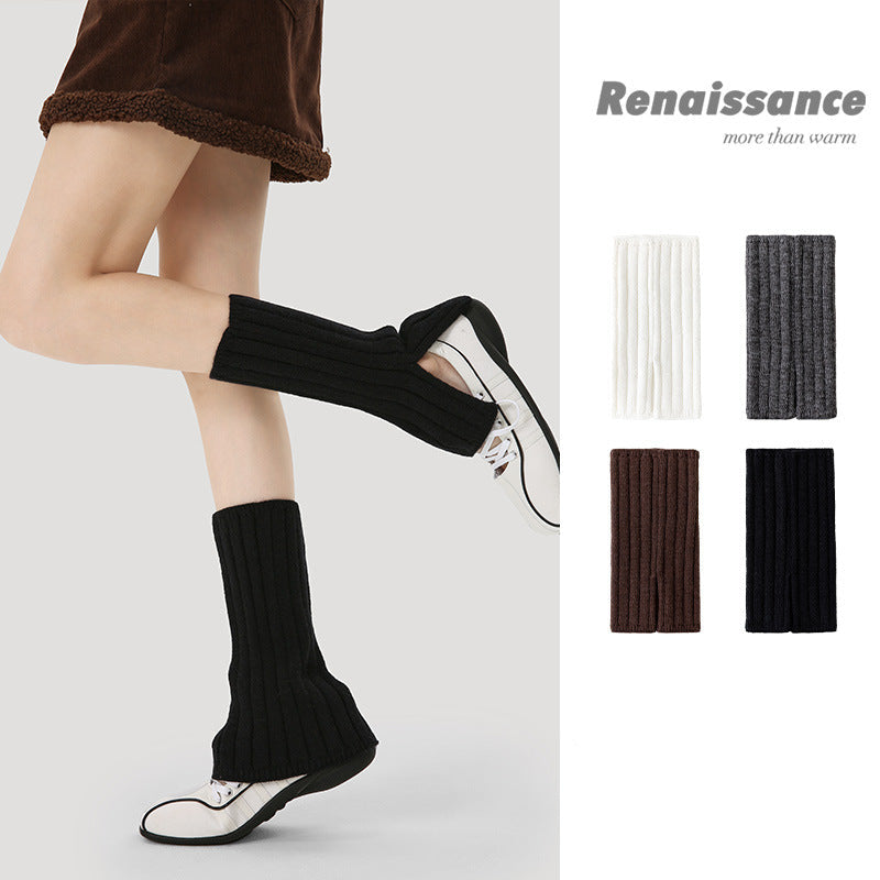 Calf Socks Solid Acrylic Breathable Casual