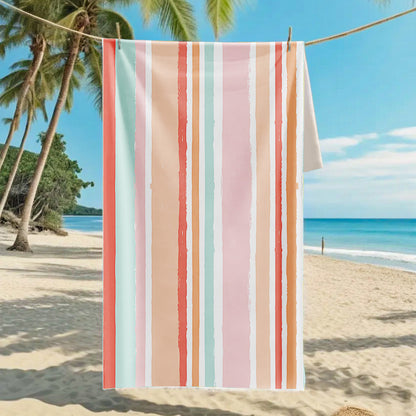 Customizable Turtle Print Beach Towel Ultra-Soft Microfiber Bath Towel
