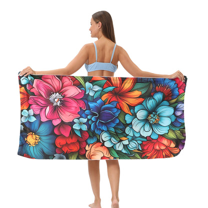 Custom Microfiber Beach Towel Lightweight Absorbent Surfing Bath Towels
