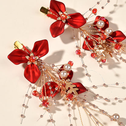 Floral Hair Clips Set Bridal Wedding Party