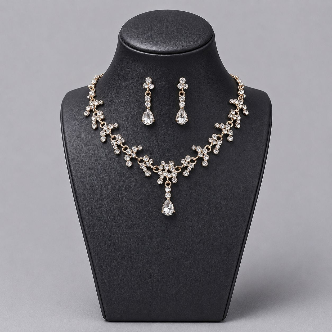 Luxury Bridal Jewelry Set with Pearl and Rhinestone for Weddings and Parties