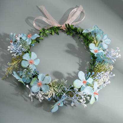 Floral Headband with Ribbons Handmade for Boho and Beach Photoshoots