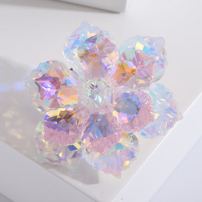Luxury Crystal Flower Brooches Stylish Women's Floral Pins