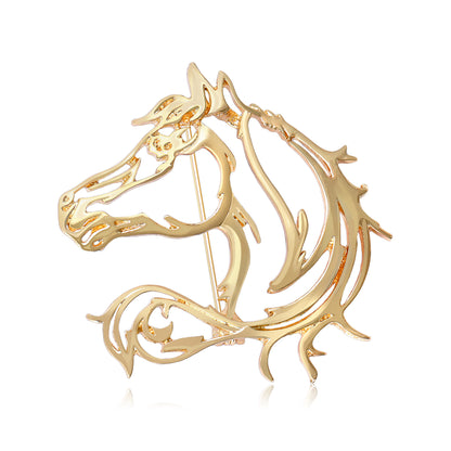 Minimalist Horse Brooch Two-in-One Alloy Animal Pin