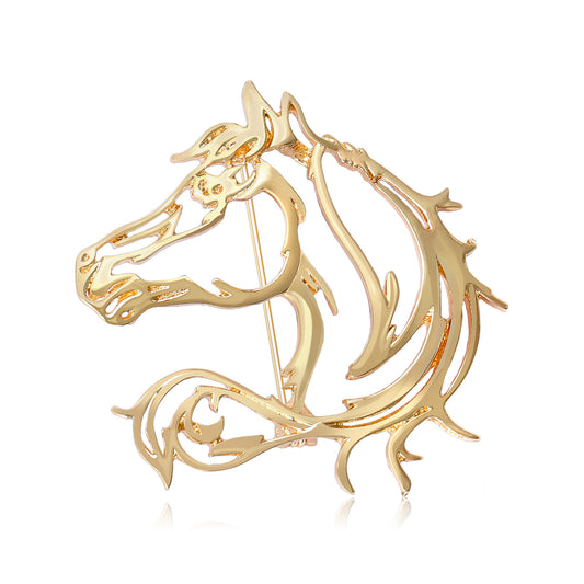 Minimalist Horse Brooch Two-in-One Alloy Animal Pin