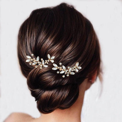 Sparkling Silver U Shaped Bridal Hair Pins Set