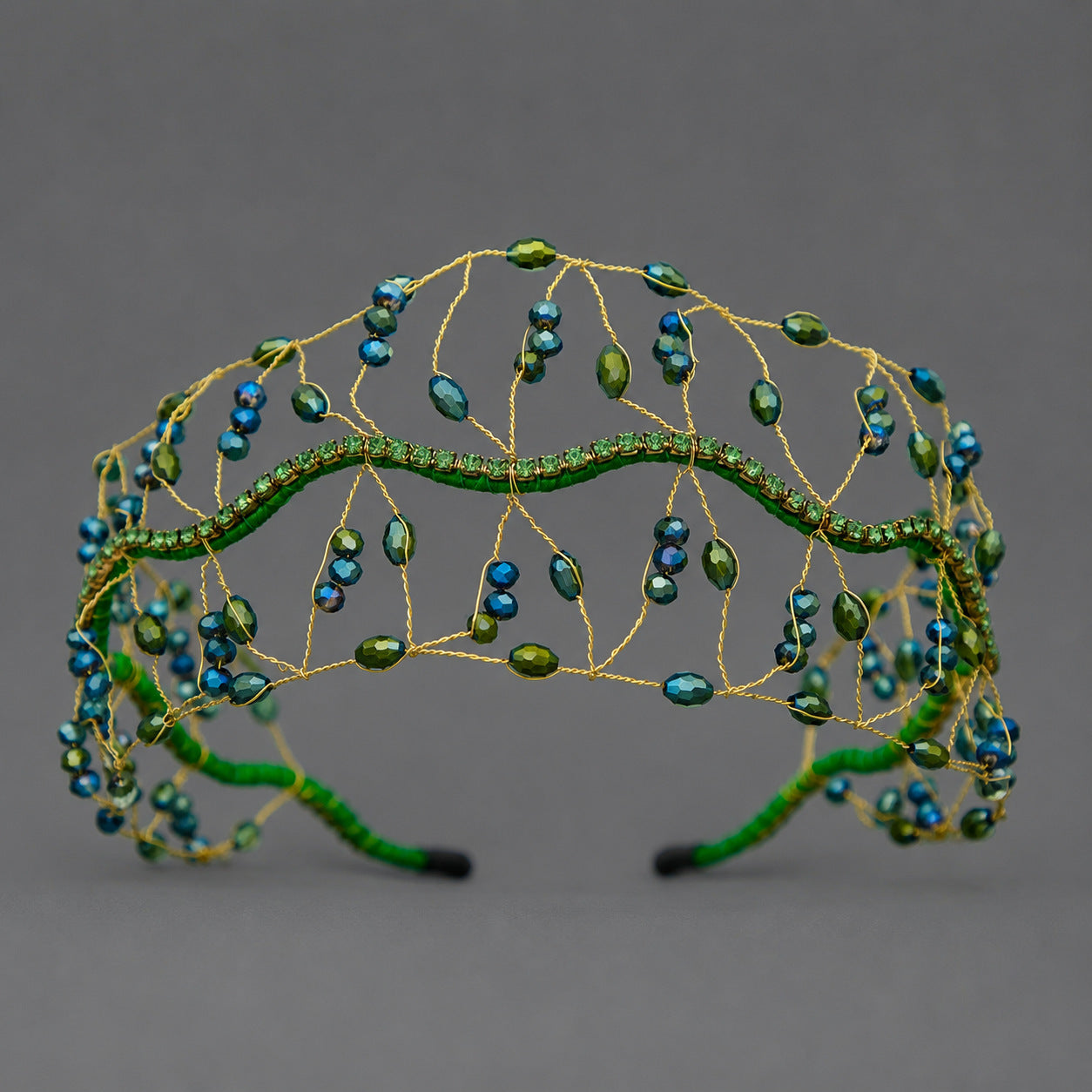 Handcrafted Crystal Beaded Headband Elegant Hair Accessory
