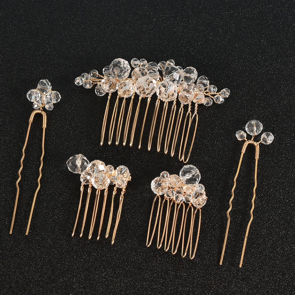 Baroque Vintage Pearl Hair Comb Set for Brides