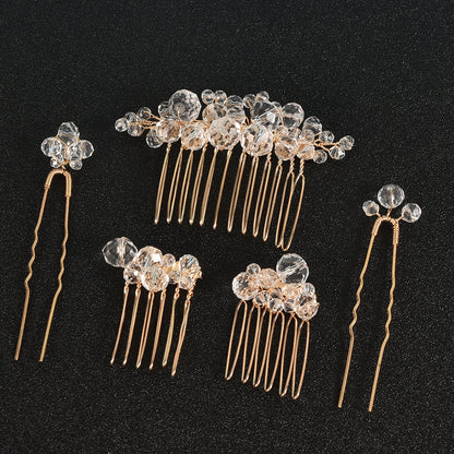 Baroque Vintage Pearl Hair Comb Set for Brides