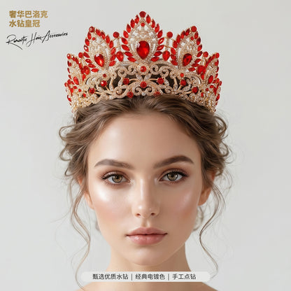 Luxury Bride Crown with Rhinestones for Weddings and Pageants