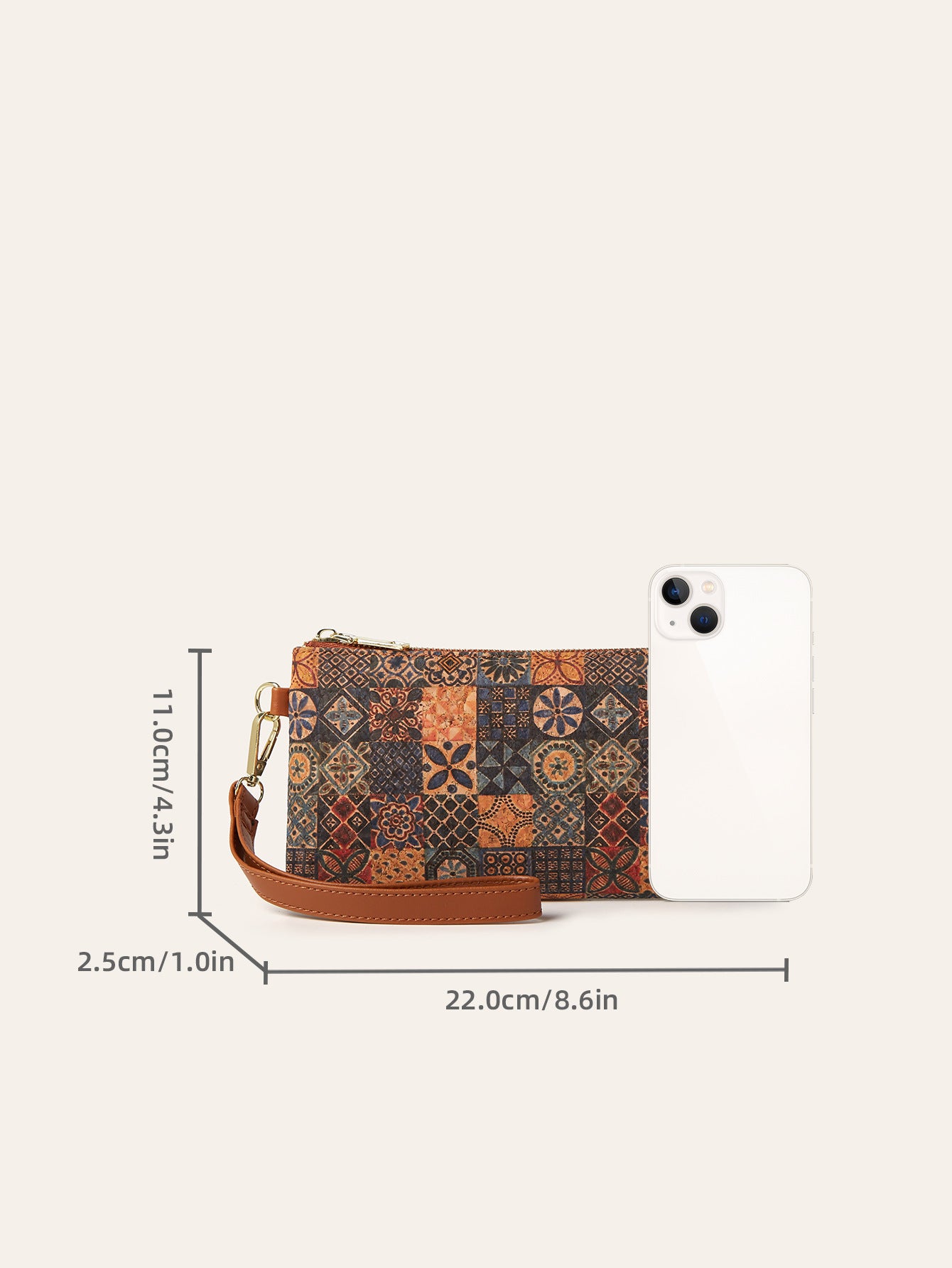 Bohemian Floral Print Zip Wallet for Women