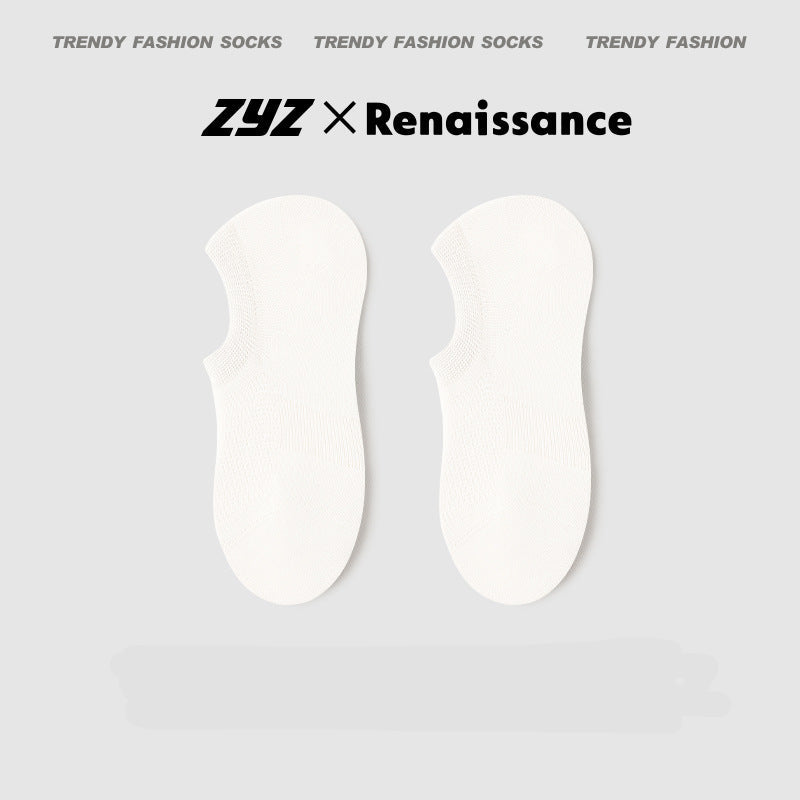 Socks Renaissance Style Mesh Cotton Antibacterial No Show