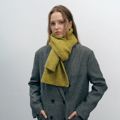 Unisex Solid Color Wool Blend Knitted Beanie and Scarf Set