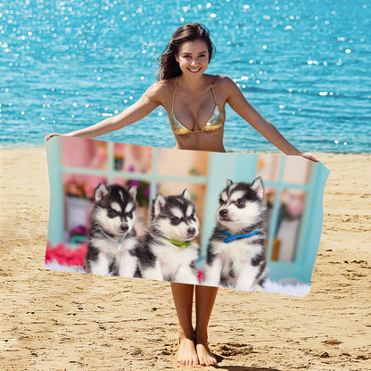 Custom Printed Beach Towel Microfiber Quick-Dry Towel