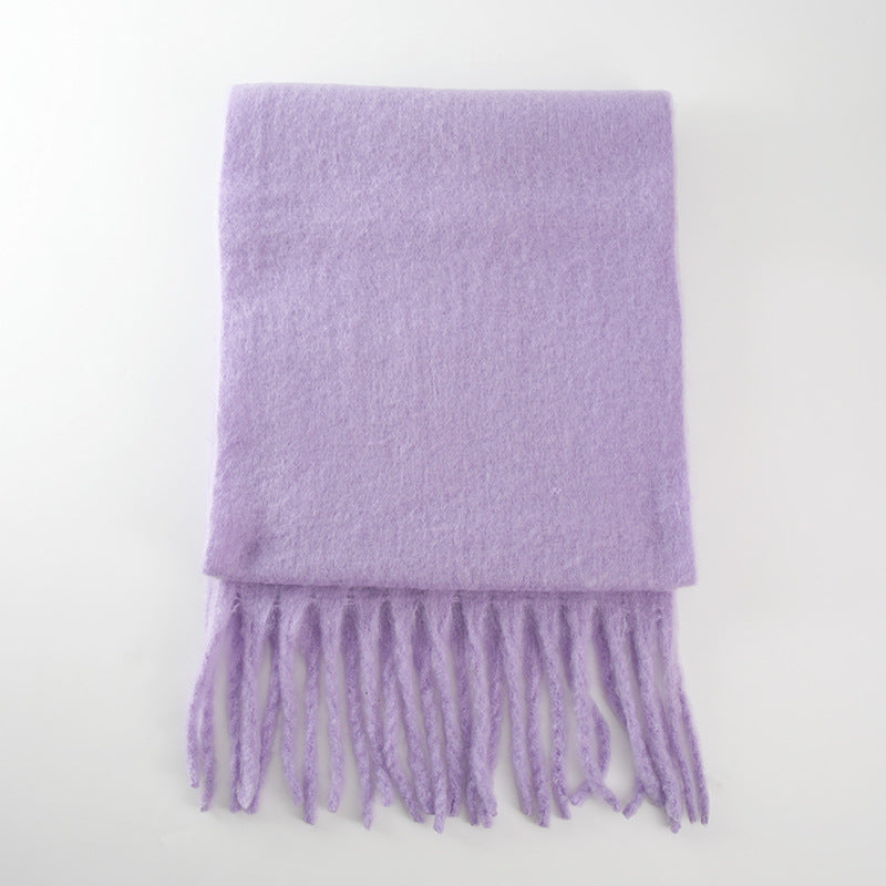 Soft Cashmere Feel Scarf for Women - Warm and Cozy Solid Color Shawl