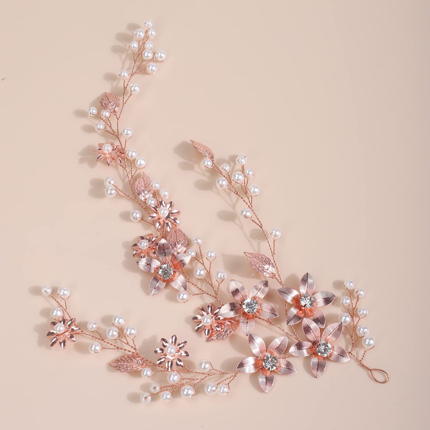 Gold Leaf Flower Headband Wedding Hair Accessory