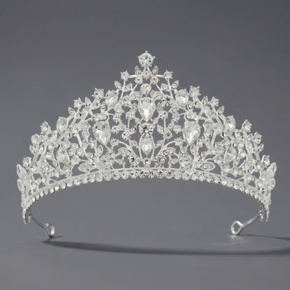 Luxury Rhinestone Princess Crown Headpiece for Birthdays and Weddings
