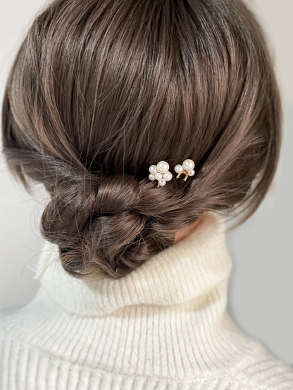 Baroque Vintage Pearl Hair Comb Set for Brides