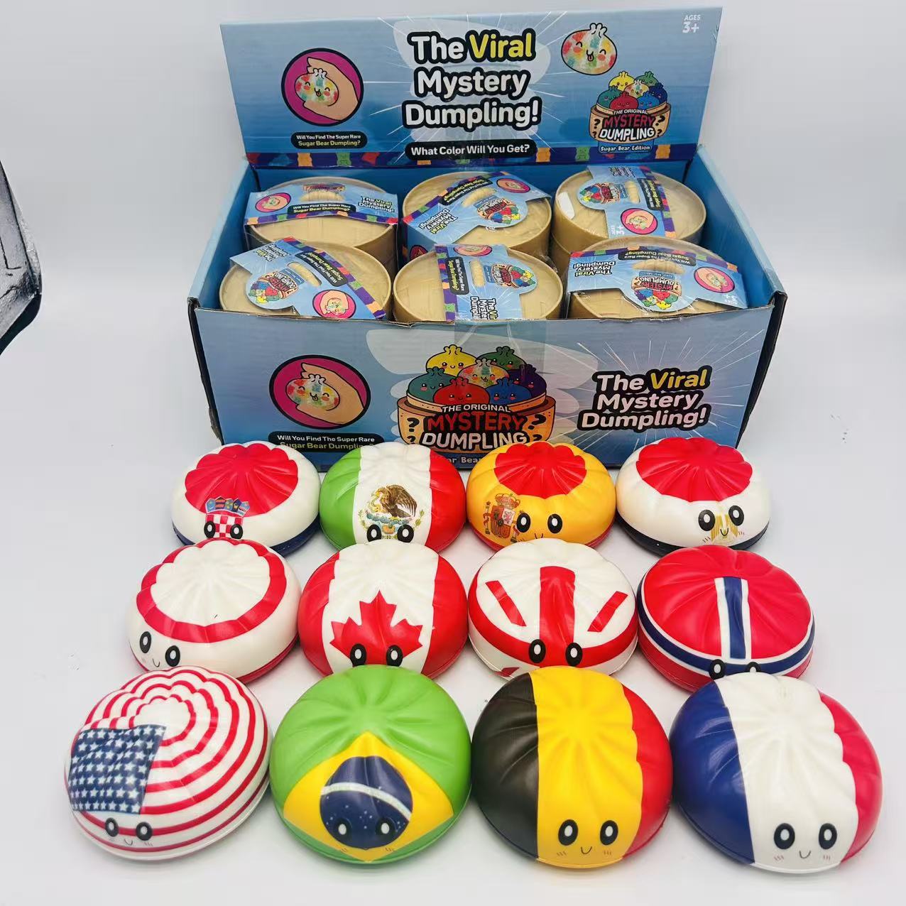 Dumpling Squishy Toy Smiley TPR Stress Relief