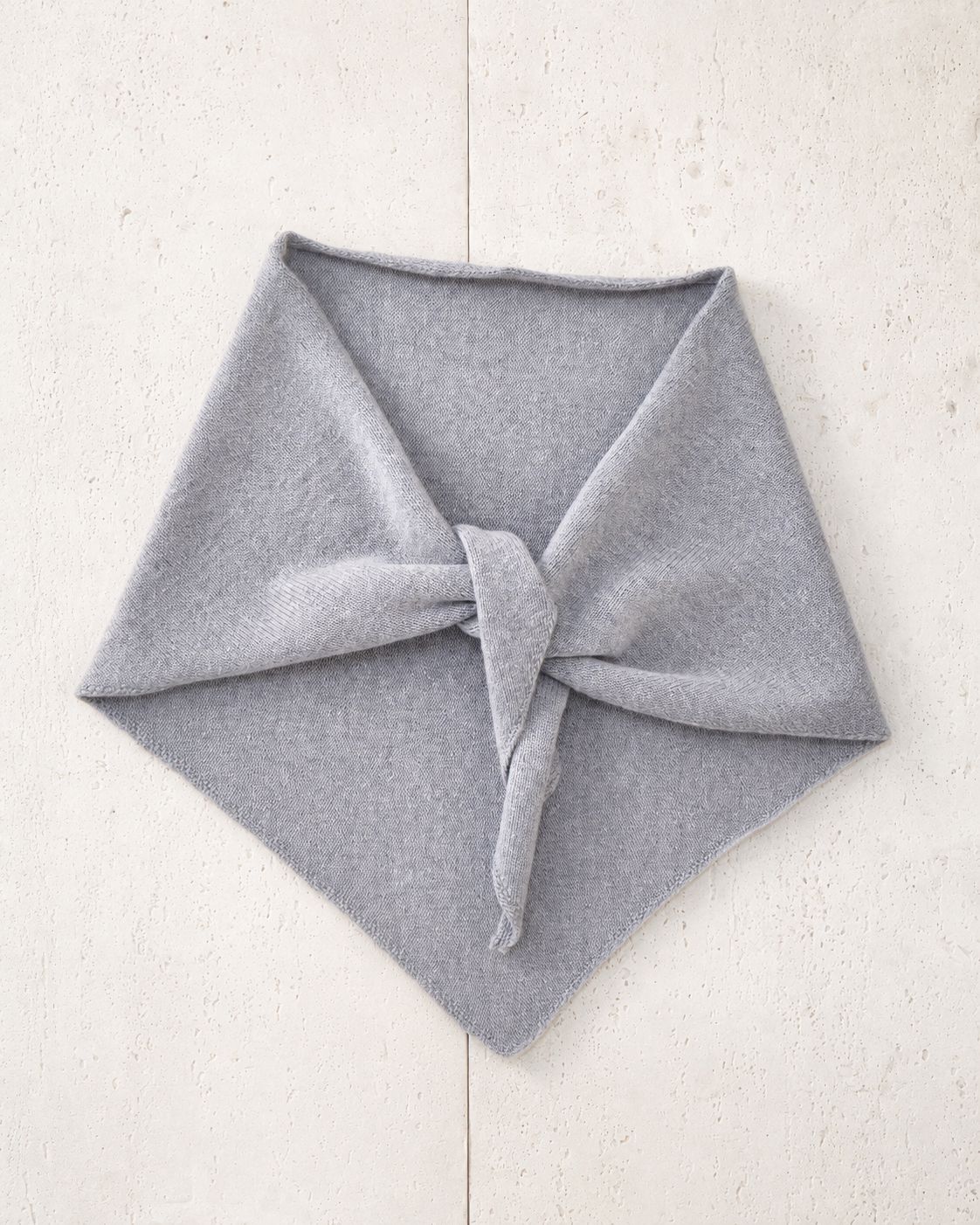 Solid Color Cashmere Wool Knitted Triangle Scarf for Women